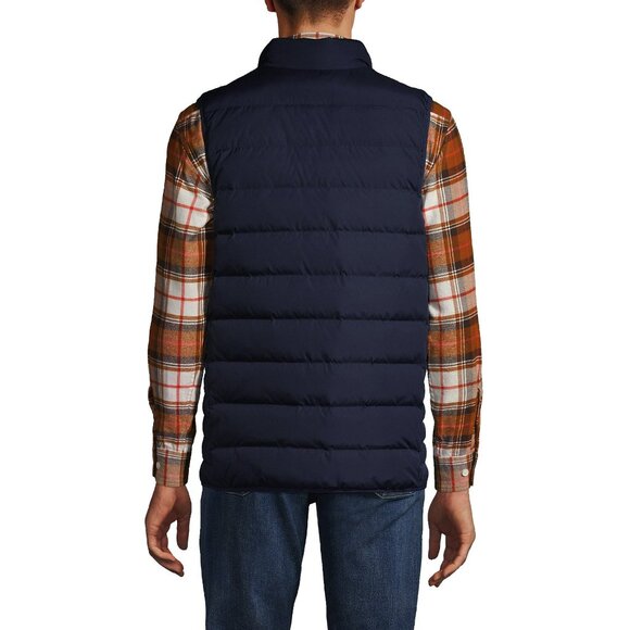 Lands’ End Navy Men’s Down Puffer Vest - Size XL/T - Picture 2 of 8